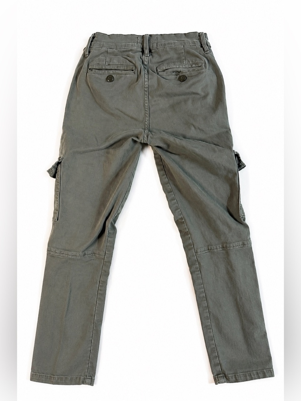 FRAME Denim Cargo Pants Size 24 Olive Green Skinny Utility Ankle Zip Distressed - Picture 4 of 5